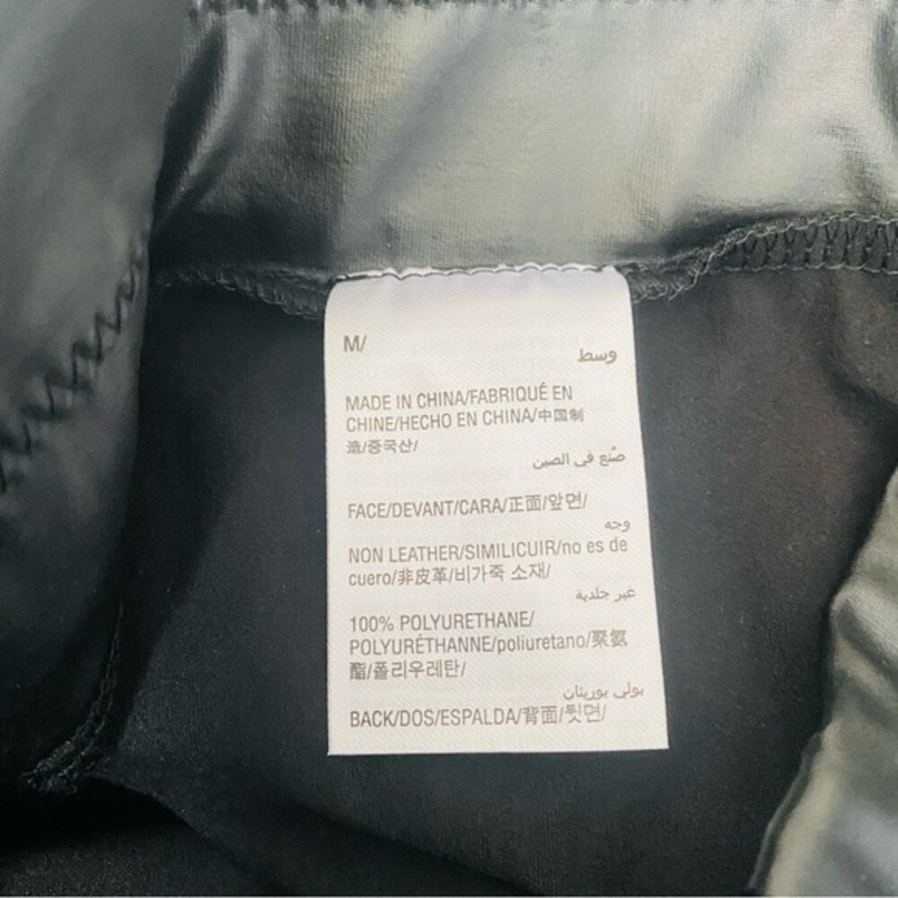 NWT Inc International Concepts Black Faux Leather Leggings Size M - Picture 6 of 6